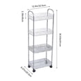 thumbnail image 3 of Four-Tier Floor Storage Rack, Multi-Layer Transparent Cabinet on Wheels, for Kitchen, Bathroom, and Living Room, Durable and Versatile Organizer, 3 of 8
