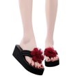 thumbnail image 3 of LSLJS Pantoufles pour Femmes, Femmes Dames Été Fleur Maison Compensées Chaussures de Plage Sandales Flip Flops Pantoufles, 3 of 9