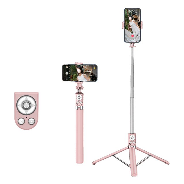 Selfie Stick, Extendable Selfie Stick with Tik Tok Rechargeable Wireless Remote and Tripod Stand