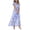 H-Purple, variant on Stylish Women's Casual Swing Dresses Long Chiffon Floral Ruffle Short Sleeve V Neck Flowy Fashionable Waist Dress for Everyday Wear