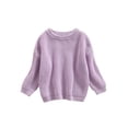 thumbnail image 1 of xiaxaixu Toddler Baby Sweaters, Winter Warm Long Sleeve Candy Color Pullovers, 1 of 6