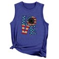 thumbnail image 2 of LSLJS Débardeurs à Col Rond pour Femmes Mode Femmes Décontracté Col Rond Imprimé de Lettres Manches Courtes T-Shirt Gilet Blouse Hauts, 2 of 3