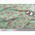thumbnail image 2 of Soimoi Tissu Poly Georgette Imprimé Feuilles & Roses au Mètre 42 Pouces de Large, 2 of 3