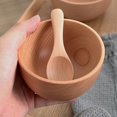 thumbnail image 4 of LHCER Bol, Bol en Bois, Bol Rond pour Riz Soupe Salade Ustensiles de Table Récipient Alimentaire Vaisselle Accessoire de Cuisine, 4 of 8