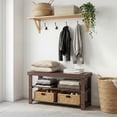 thumbnail image 4 of Modern Shoe Rack Bench for Mudroom – Entryway Storage Bench with Seating, Shoe Organizer for Hallway or Foyer – Sturdy White Furniture for Home Entrance, 4 of 8