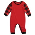 thumbnail image 4 of Ensembles de Pyjamas Assortis pour la Famille, Pyjamas de Noël, T-Shirt Rouge à Manches Longues et Pantalon à Carreaux, Tenue d'Intérieur, 4 of 7