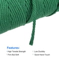 thumbnail image 3 of Unique Bargains Cotton Rope Twine String Twisted Braided Cord, Emerald Green 100m/109 Yard for Wall Hanging, Macrame Knotting, 3 of 7