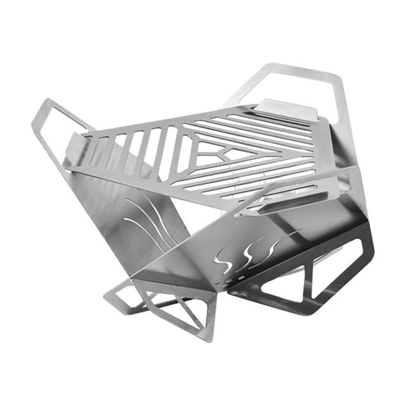 Grille de Barbecue Extérieure Poêle Triangulaire en Acier Inoxydable pour Cuisson et Grillades Polyvalentes sur Balcon Extérieur Ou Patio Intérieur Barbecue Portatif pour Réunions de Famille