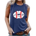 thumbnail image 2 of EQWLJWE Débardeurs Sans Manches pour Femmes Débardeurs d'Été pour Femmes Mode Débardeur d'Été pour Femmes à Col Rond Sans Manches Imprimé Débardeur Blouse Décontractée, 2 of 4