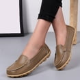 thumbnail image 2 of Dakaela Mocassins pour Femmes à Enfiler, Décontractés, Conduite, Travail, Plats, Bout Rond, Chaussures de Marche, Kaki, 7, 2 of 6