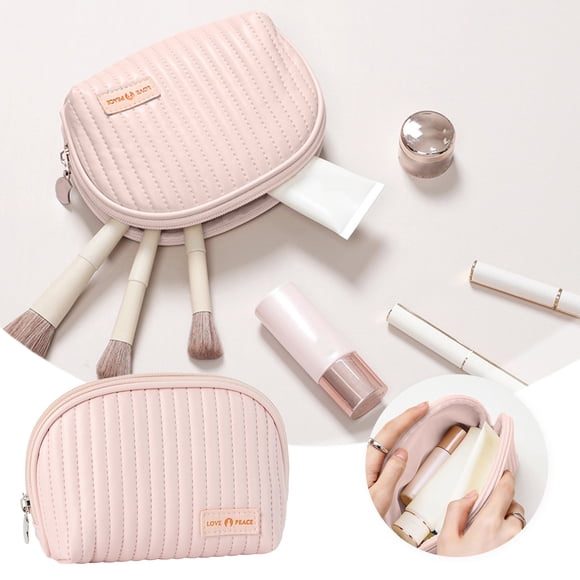 WIFKLSIIPG Cute Makeup Bag Mini Cosmetic Pouch for Women Small Quilted Beauty Bag Handy Zipper Pouch