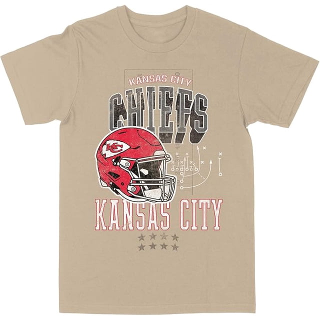 NFL Kansas City Chiefs Helmet Field Sand 2X-Large T-Shirt