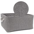 thumbnail image 4 of Boîtes de Rangement Pliables, Grands Paniers en Tissu, Lot de 3 (Gris, Petit), 4 of 4