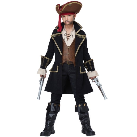 (X-Large, Multi) - Deluxe Pirate Captain Costume for Kids