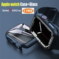 thumbnail image 1 of 2 pack Case Built in Tempered Glass Screen Protector Compatible with Apple Watch Series 44mm 40mm 45 mm 41mm , Matte PC Case Bumper Overall Protective Cover for iwatch series 6 5 4 7 SE 3 2 1, 1 of 6