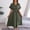 Army Green, variant on Mefallenssiah Women'S Casual V-Neck Solid Color Loose Tie Up Shirt Dress