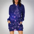 thumbnail image 1 of TIMIFIS Robe de Noël Moche pour Femmes Robe de Vacances à Manches Longues Père Noël Flocon de Neige Graphique Midi Robe Chandail Automne Hiver avec Poches, 1 of 4