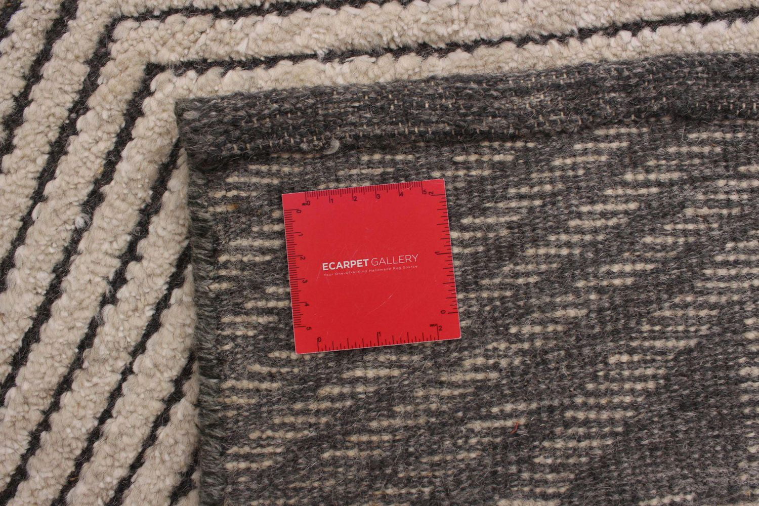 ECARPETGALLERY Tapis Noué à la Main pour Salon, Salle à Manger et Chambre à Coucher Transitionnel Collection La Seda 5'3" x 8'2" en Gris
