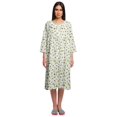 thumbnail image 1 of Moomaya Chemise de Nuit en Coton pour Femmes Imprimée à Col Rond avec Patte de Boutonnage, 1 of 6