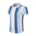 thumbnail image 4 of breaise Men Casual Short Sleeve Button Dress Shirt Classic Stripe Shirts Cozy Golf Shirt Business Work Tee 2025 Sky Blue S Free shipping Canada, 4 of 9