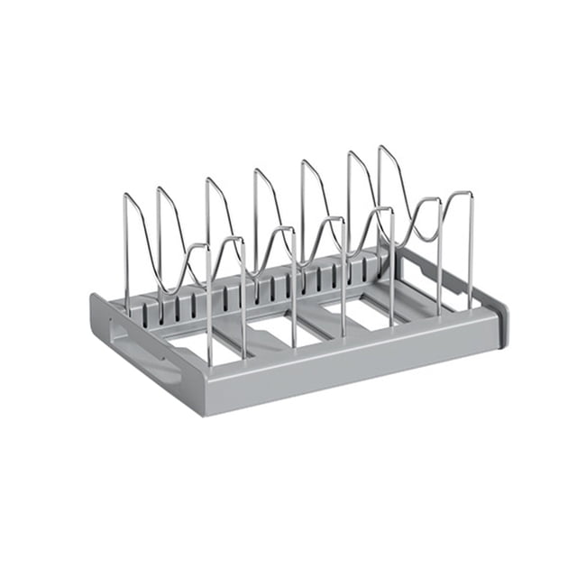 Lksixu Pot Rack Organizer Expandable Pot Organizer For Cabinet Pot Lid With Adjust Compartment For Kitchen Cabinet Cookware Baking Frying Rack Kitchen Gadgets