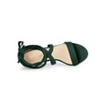 thumbnail image 4 of BLISSFUL STEP Women's Sandals Solid Color Mid Block Heels Lace up Sandals Green 8, 4 of 8