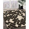thumbnail image 3 of Ahgly Company Tapis d'Intérieur Rectangulaire Transitionnel Beige Clair Brun Lavable à la Machine, 7 Pieds x 9 Pieds, 3 of 7