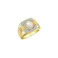 thumbnail image 3 of RYLOS Mens Rings 14K Yellow Gold Designer Round Gemstone &  Sparkling Diamond Ring Opal October Birthstone Rings For Men, Men's Rings, Gold Rings Sizes 8 - 13, 3 of 7
