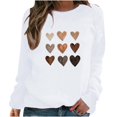 thumbnail image 2 of T-shirt de la Saint-Valentin pour Femmes 2024, Chandails à Col Rond, T-Shirts Décontractés avec Cœur, T-Shirts Graphiques Amples à Manches Longues, Chandails à Enfiler, Hauts Mode pour les Fêtes, T-Shirt, 2 of 6