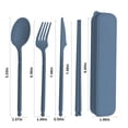 thumbnail image 2 of TIMIFIS Camping Tableware Wheats Straw Knife, Fork and Spoon Three-Piece Set, Camping Out Convenient Tableware Set, Children's Tableware Gifts Camping & Hiking, 2 of 5