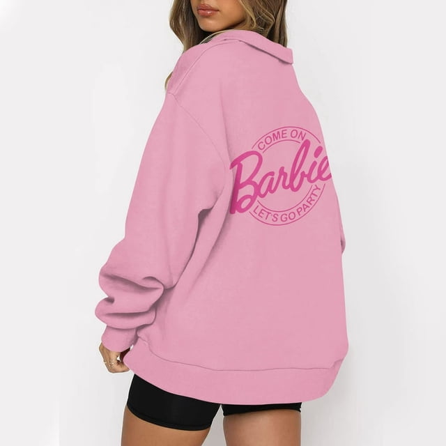 Mode Décontractée à Manches Longues Imprimé Floral Fermeture Éclair Épaule Extérieure Surdimensionnée Sweat-Shirts Noir S