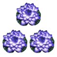 thumbnail image 2 of QualitChoice Artificial Lotus Replacement Simulation Outdoor Garden Park Pond Pool Photography Fake Water Flower Decor Blue 3PCS, 2 of 6