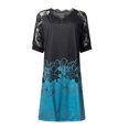 thumbnail image 4 of Jusqu'à 65 % de Rabais! Robes d'Été à la Mode pour Femmes 2024 Grande Taille Aguichant à Manches Courtes Imprimées à Col en V Robe en Dentelle pour Dames, 4 of 4