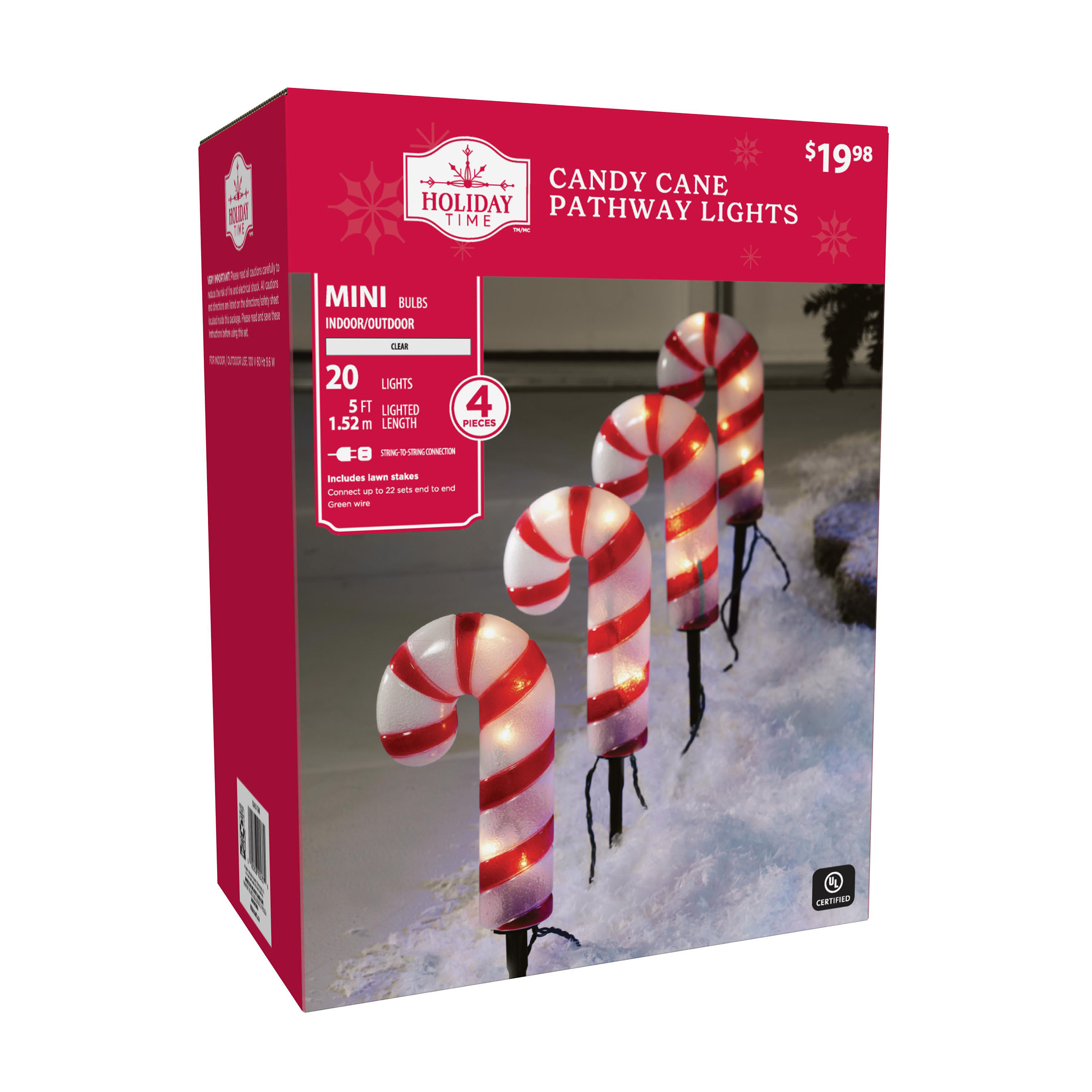 HOLIDAY TIME PL 4PC CANDYCANE PTHWAY