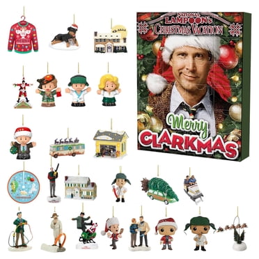 Calendrier de l'Avent de Noël 2024 Contient 24 Calendrier d'Arrivée en Décoration Acrylique de Noël Calendrier de Compte à Rebours de Noël avec Pédants Surprises Collection de Noël