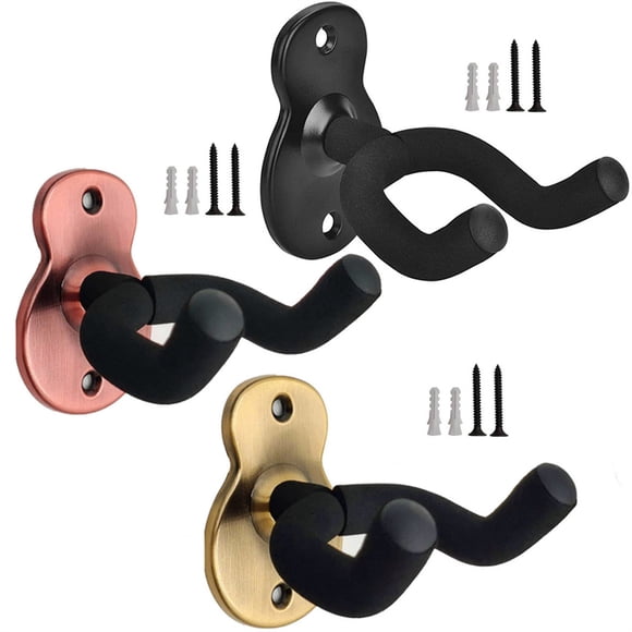 Tongliya 1 Piece Metal Electric Guitar Acoustic Guitar Hanger Ukulele Universal Hook Black