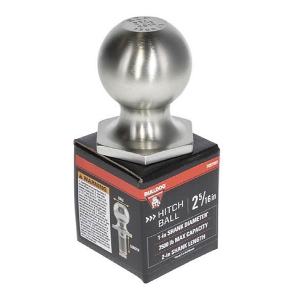 Bulldog Boule d'Attelage Interlock de 2-5/16 Pouces de Diamètre, Capacité de 7 500 Livres, Zinc HD