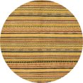 thumbnail image 1 of Ahgly Company Tapis d'Intérieur Ronds Abstraits Orange Tapis de Zone Abstraits, 7 Pieds Rond, 1 of 6