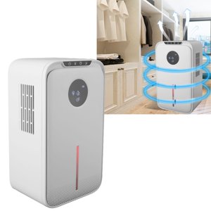 Home Déshumidificateur, 2.5L Citernes à eau 1.2L / D Ultra Silence avec fermeture automatique PET Filtre tuyau de drainage, déshumidificateur portable pour la salle de bain de chambre sous-sol RV 800 ft2
