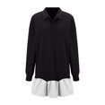 thumbnail image 4 of DPTALR Women's Fashionable Long Sleeved Button Up Collared Sweatshirt Dress, 4 of 5