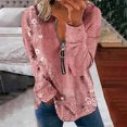 thumbnail image 1 of Chandails à Capuchon Mode pour Femmes 2023 Hauts Automne Manches Longues Ample Chandail à Enfiler Chemise Chic Décontracté Dames Rayé Col Rond Chandails 50 % de Rabais Liquidation Costumes d'Halloween/Noël, 1 of 5