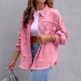 thumbnail image 2 of RXMEKW Denim Jacket for Women with Fringe and Ripped Detail Long Sleeve Lapel Button Coat Gray Size L, 2 of 8