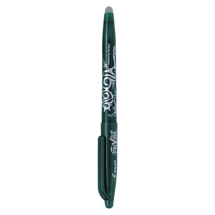 Pilot FriXion Ball Erasable Gel Rollerball Pen, Rollerball Pen, Fine Point, 0.7 mm, Green Ink