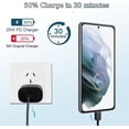 thumbnail image 2 of Original 25W USB C Super Fast Charging Wall Charger with 6FT Type C Cable for Samsung Galaxy A60 Super Fast Charging for USB C Phones and Devices - Black, 2 of 2