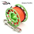 thumbnail image 3 of yingyy Keep Diving FXL-952 Aluminium Spool Reel Colorful Polyester Rope Hanging Rotary Reels Freediving Underwater Accessories Green 30m, 3 of 6
