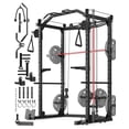 thumbnail image 1 of Yiwa 1600lb Power Cage, Multi-Functional Home Gym Squat Rack with Cable Crossover and Training Attachments, 1 of 10