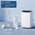 thumbnail image 3 of HOMCOM 14000 BTU AC Unit, Portable Air Conditioner with WiFi Control, White, 3 of 10