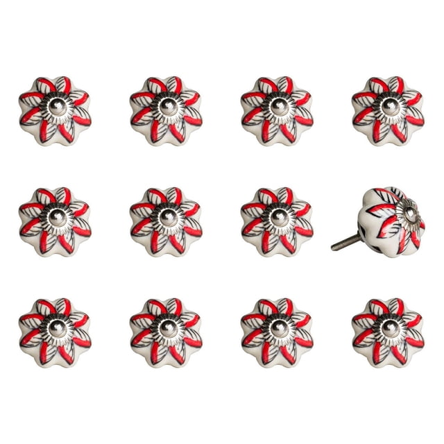 KNOB-IT VINTAGE HANDPAINTED CERAMIC KNOBS (12-Pack) K000020