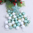 thumbnail image 4 of Light Blue 36Pcs Christmas Ornament Set Colorful Painted Christmas Balls For Tree Decoration Party Gift Box Home Holiday Decor Shatterproof Plastic Hanging Balls 104G, 4 of 7