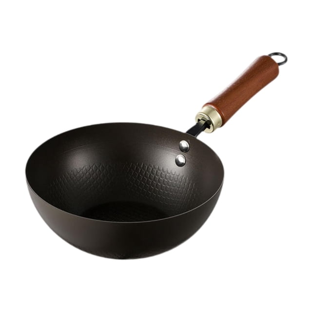 simhoa Iron Wok Induction Cooker Boiling Chinese Wok for Camping Kitchen Restaurant 26CM